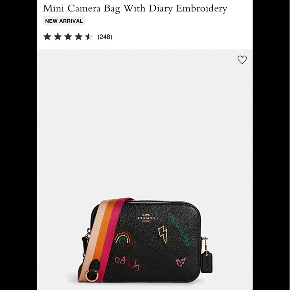 Coach Handbags - Coach Mini Camera Bag With Diary Embroidery NEW ARRIVAL
